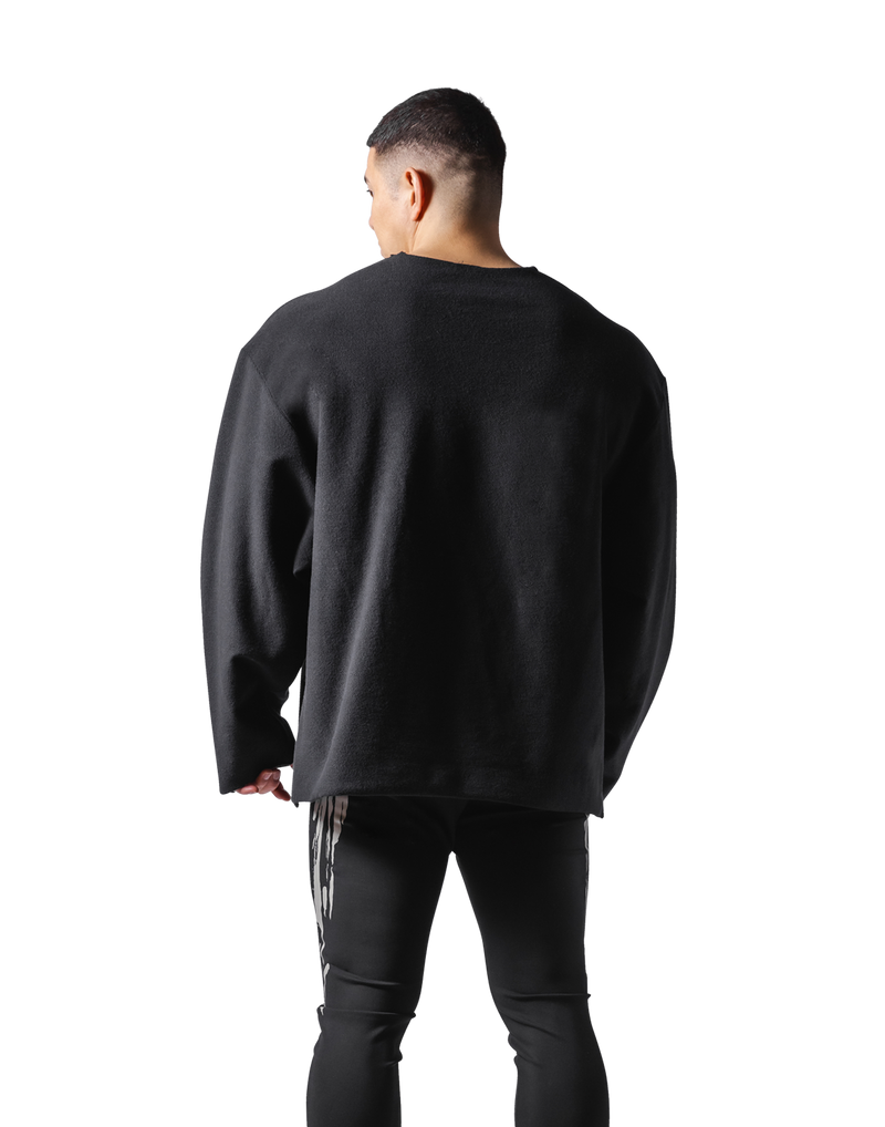 Knit Like Loose Sweat Shirt - Black – LÝFT