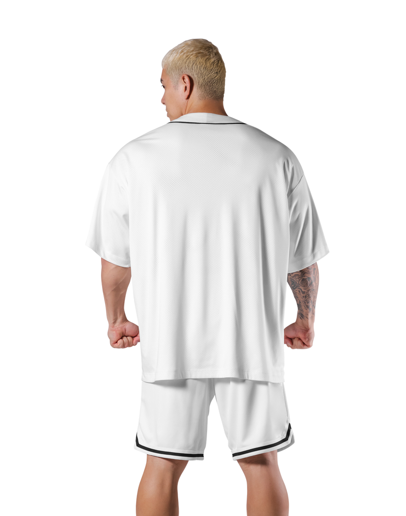 LÝ Logo Baseball Shirt - White – LÝFT
