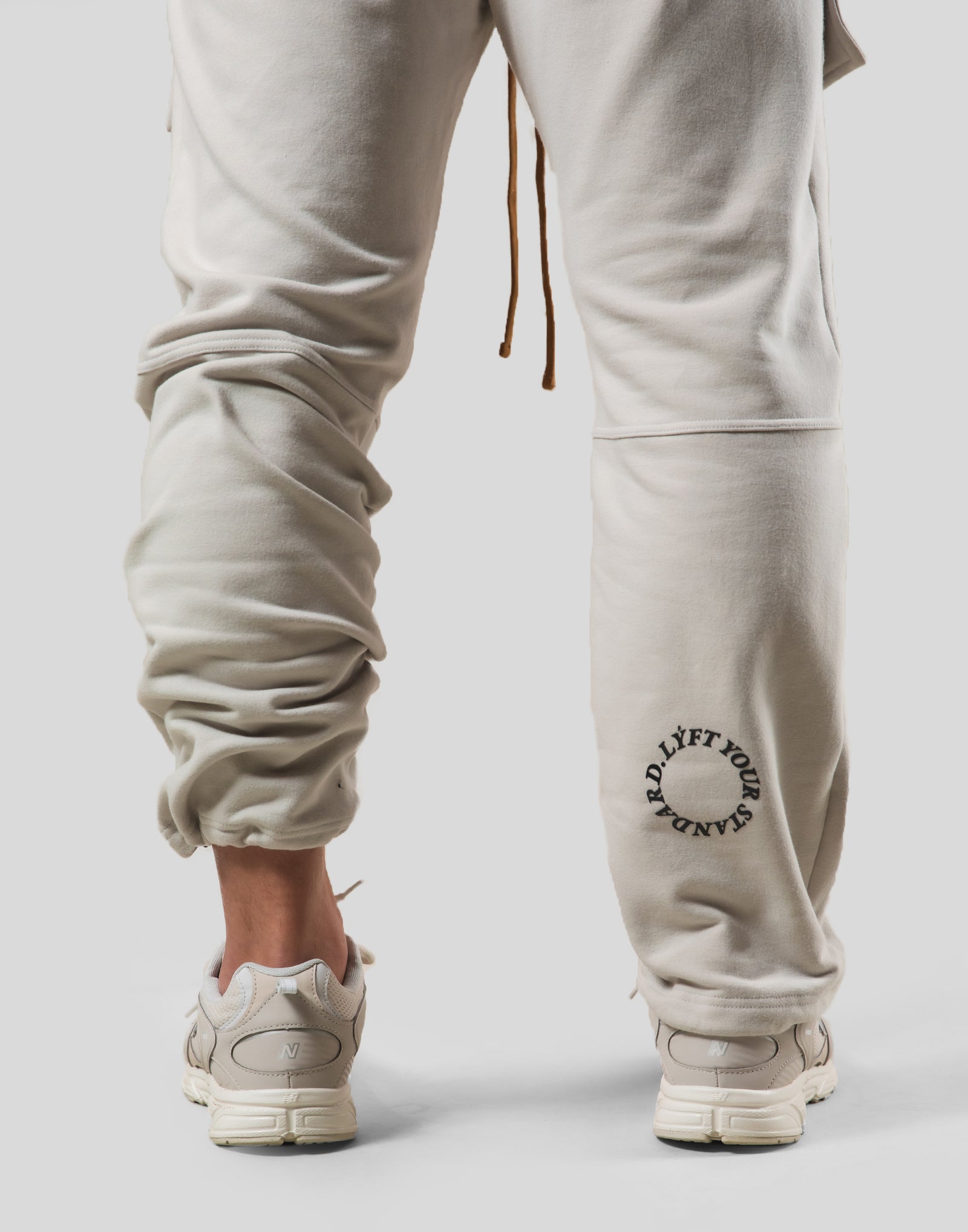 Stretch Sweat Cargo Pants- Ivory – LÝFT