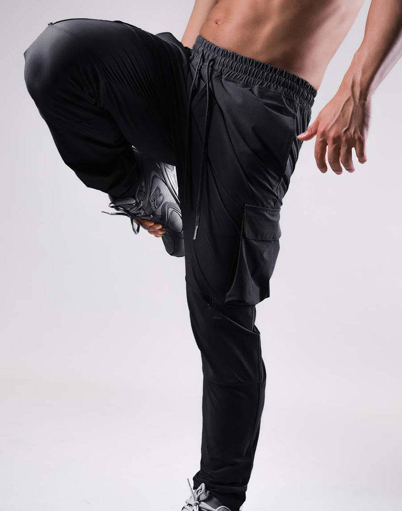 Stretch Nylon Cargo Pants - Black – LÝFT