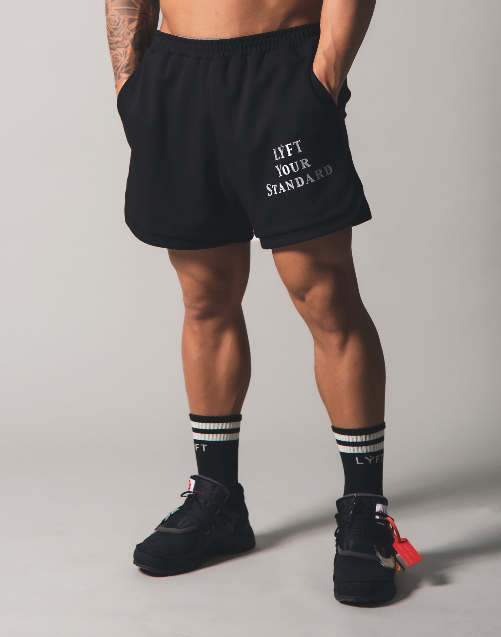 2Way Stretch Layered Wide Shorts - Black – LÝFT