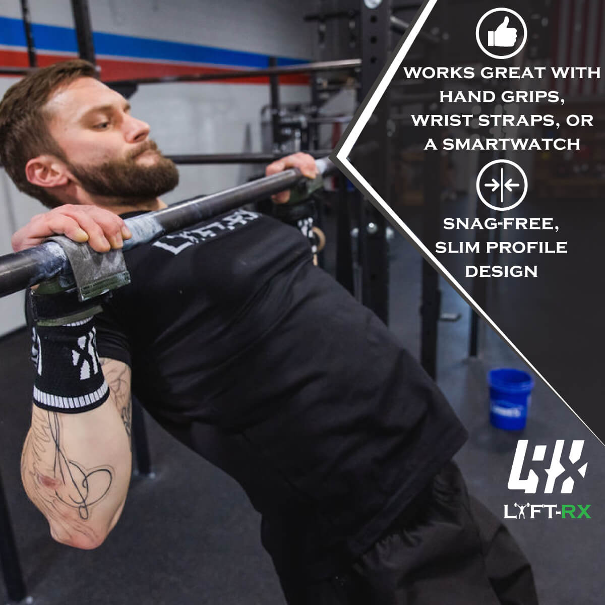 LYFT-RX Wrist Sweatbands for Weightlifting