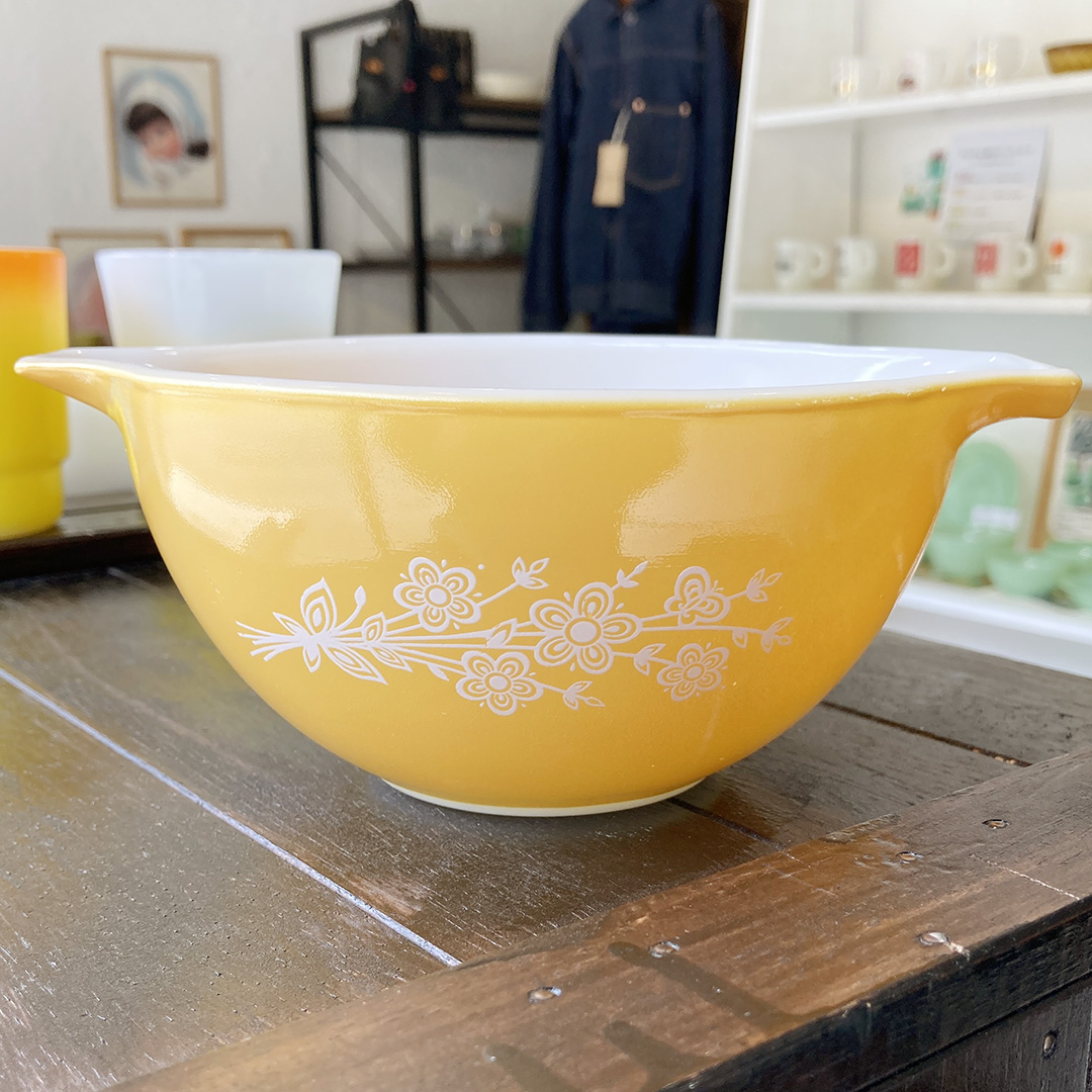 ミキシングボウル バタフライゴールド黄色 Sサイズ 1940年代～1970年代