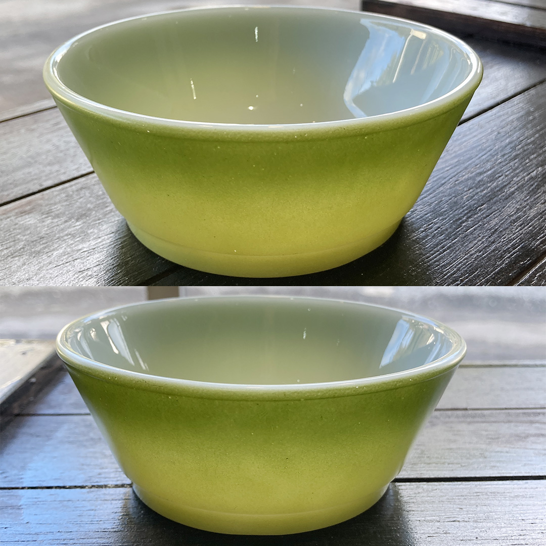 シリアルボウル黄緑 1960年代～1976年製造 Fire-kingファイヤーキング