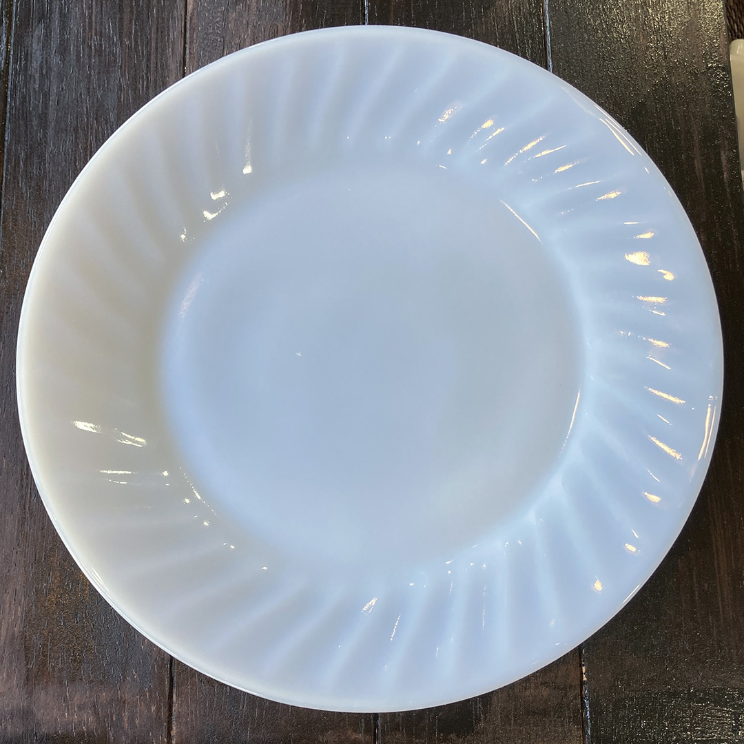 アズライトブルースワール ディナープレート初期GLASS刻印 1949年