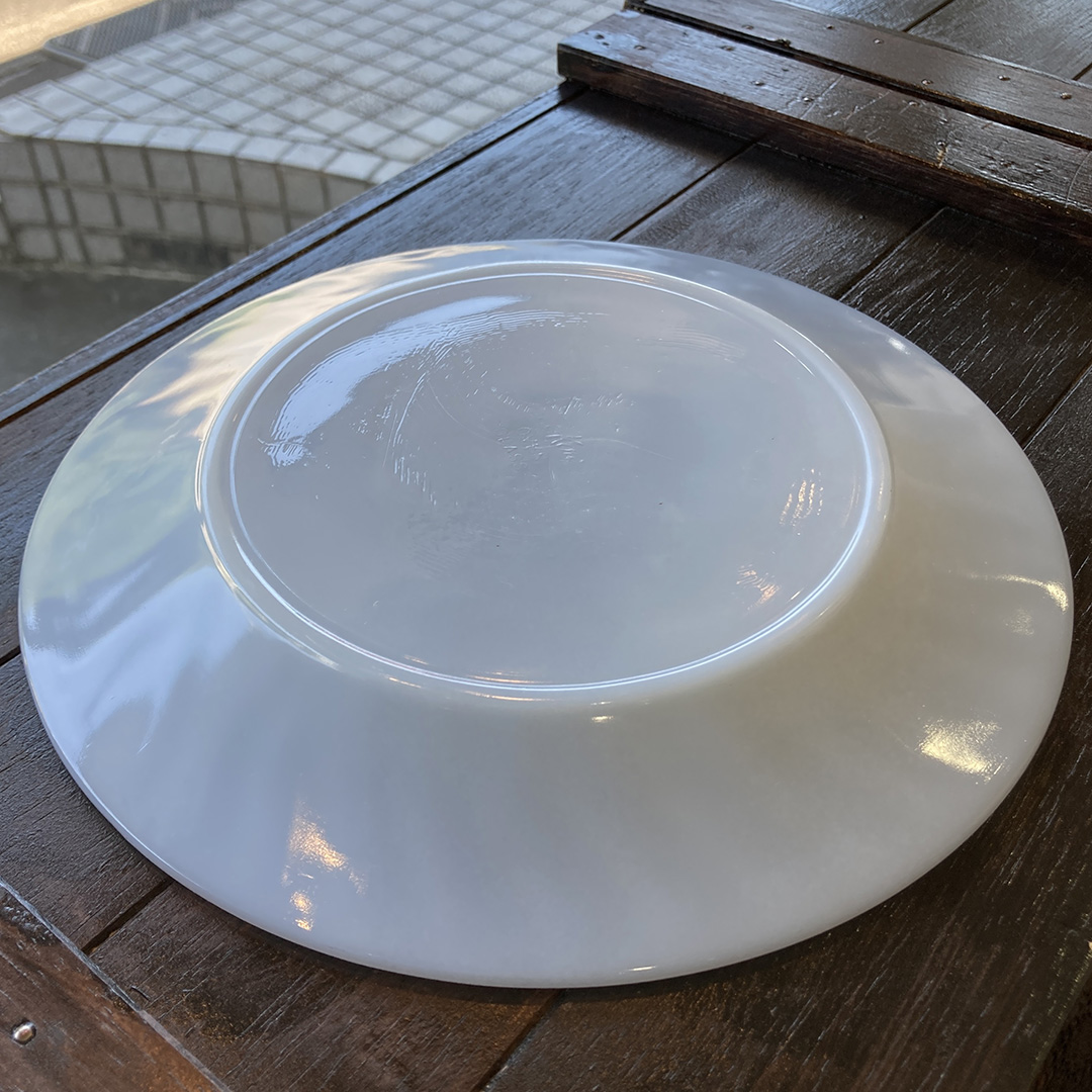 アズライトブルースワール ディナープレート初期GLASS刻印 1949年