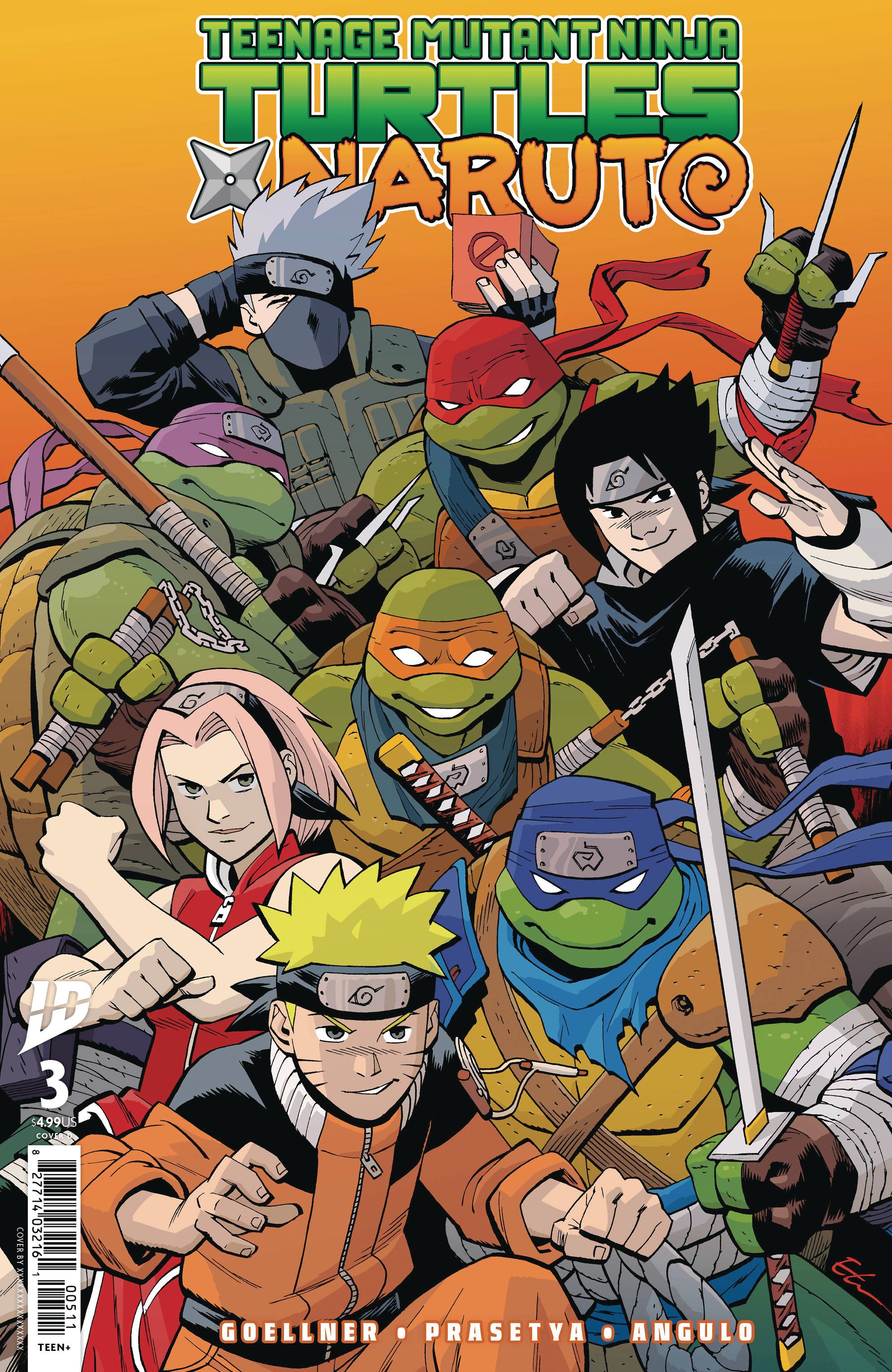 全編英語/リーフ】TEENAGE MUTANT NINJA TURTLES X NARUTO #3（Cover D