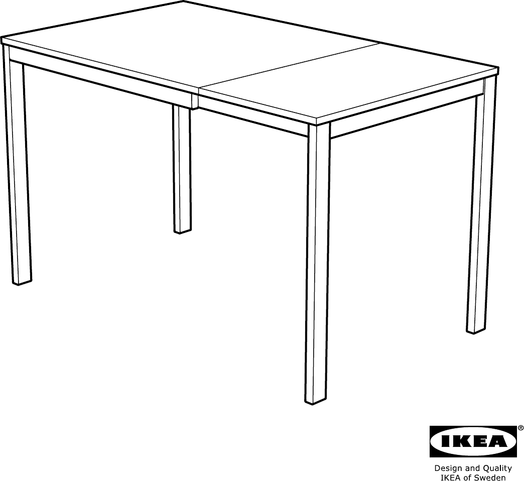 説明書 イケア VANGSTA (80x70) ダイニングテーブル