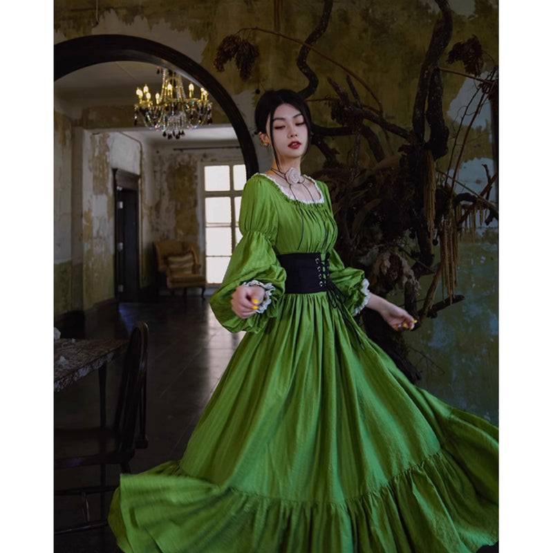 翠緑の貴婦人のレトロワンピース – ManusMachina