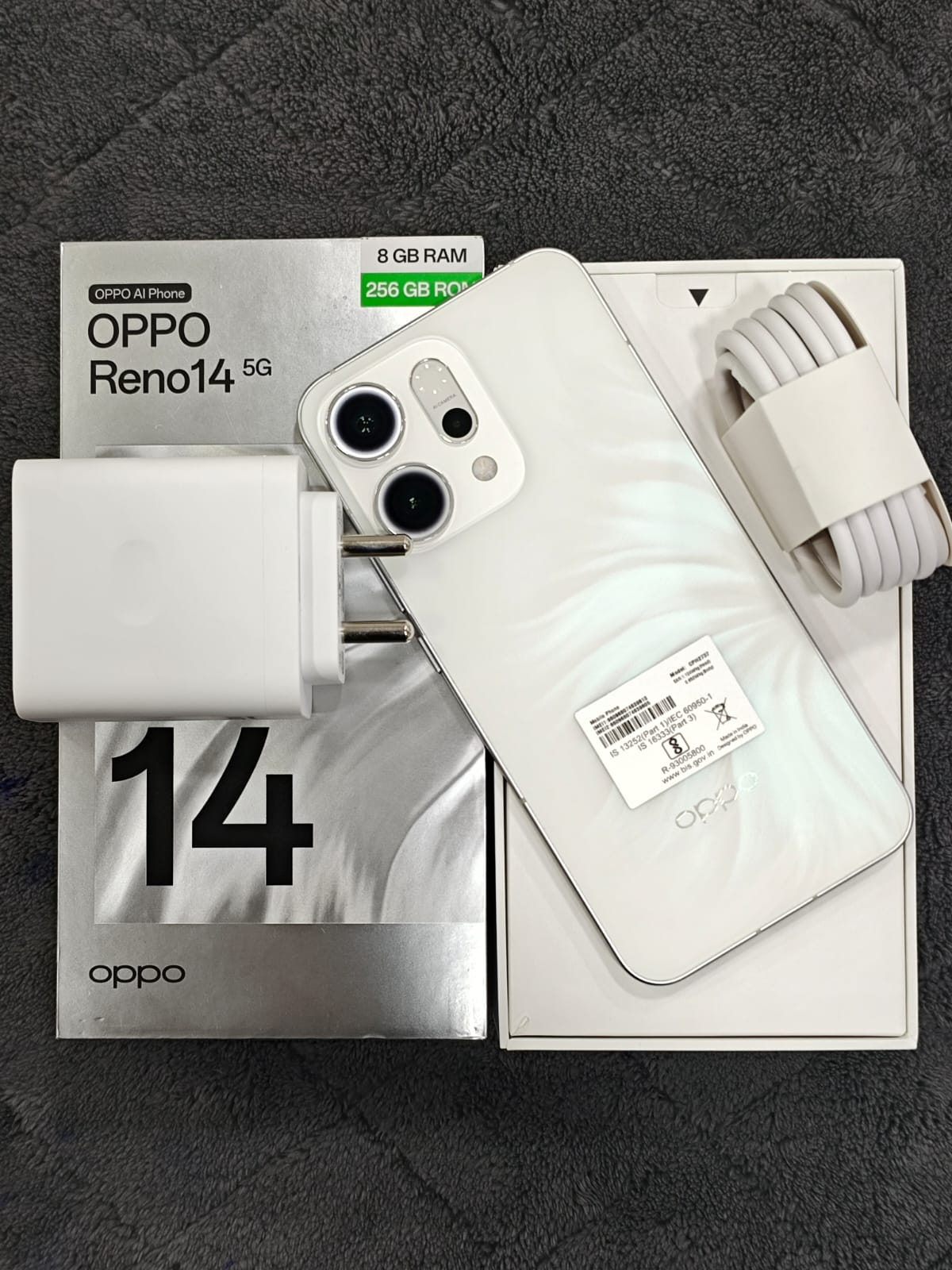 Oppo Reno 14 5G Pearl White 8/256GB Just Open Box – Mania Mobiles