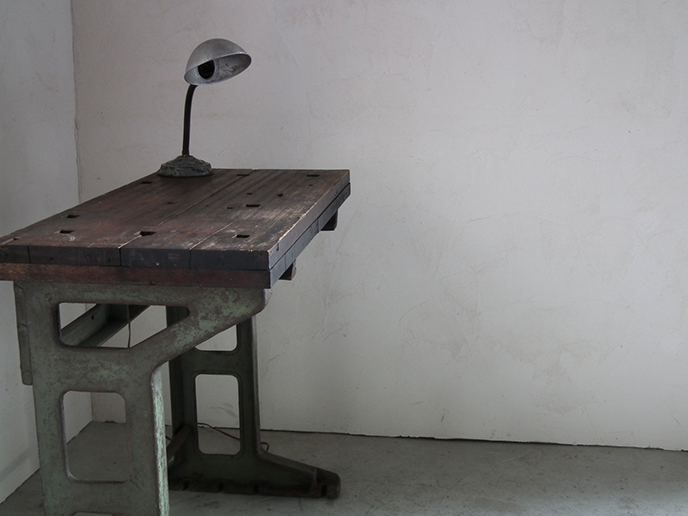 J00111 インダストリアル 古い鉄脚作業台 アトリエデスク | MANSIKKA