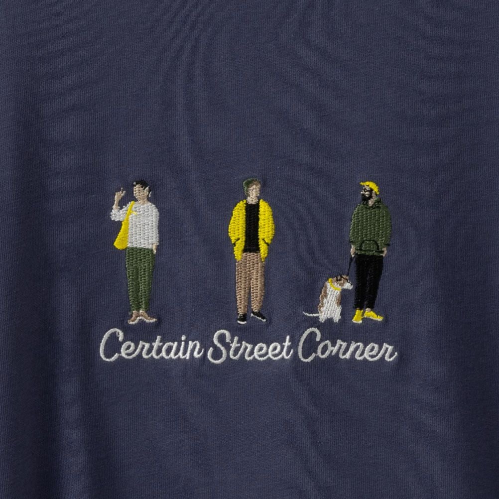 T-GRAPHICS 胸刺繍ロングスリーブTシャツ メンズ