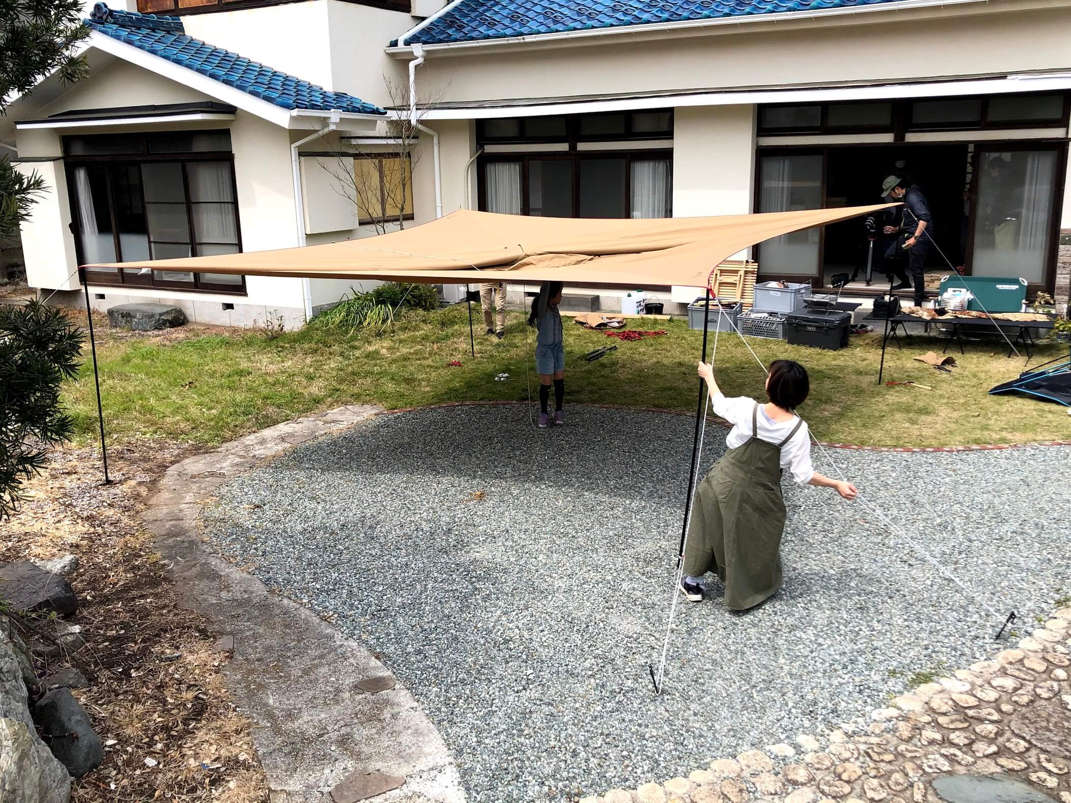 テンマクデザイン 青空タープTC レビュー。圧倒的な居住性。焚き火にも