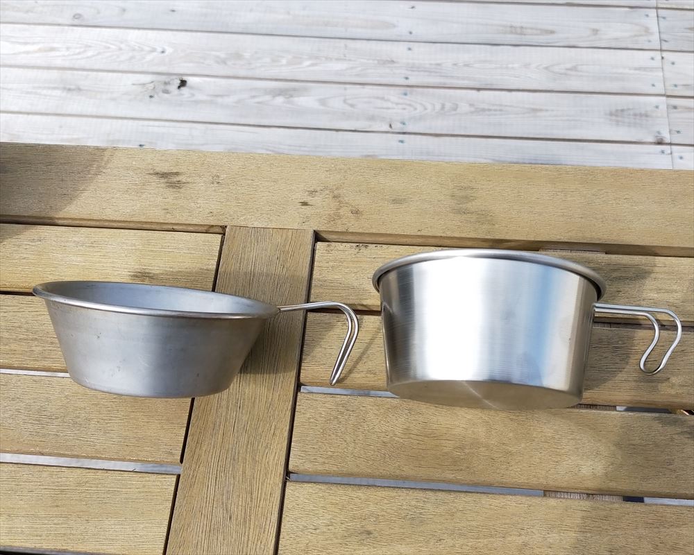 シェラカップとロッキーカップとソロ用クッカーを比較してみた