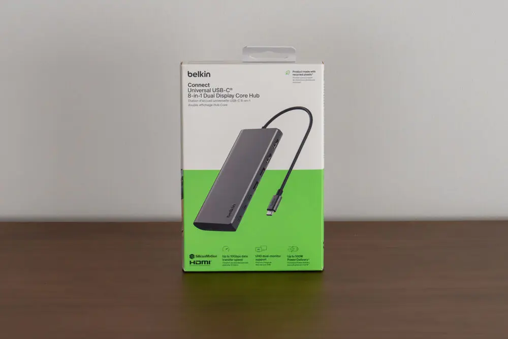 Belkin 8-in-1 Dual 4K USBハブをレビュー！2つのHDMI付きでトリプル