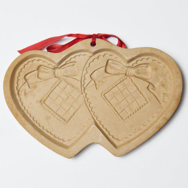 Brown Bag Cookie Art Double Hearts Ceramic Mold – Make & Mend