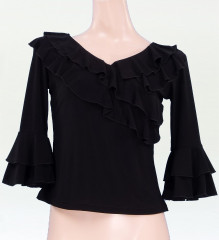 フラメンコ フリル ブラウス レッド 98r | □フラメンコ総合