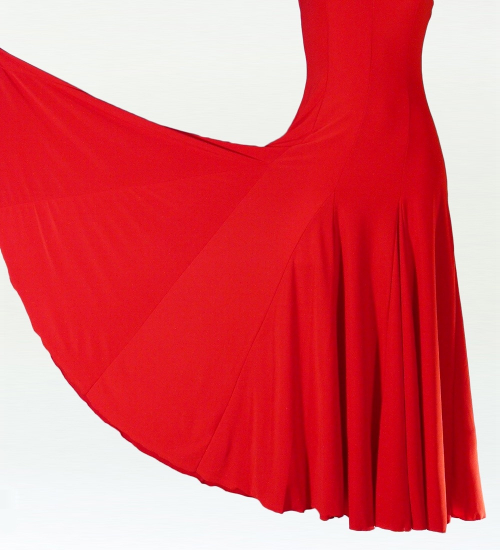 フラダンス無地 ワンピースドレス レッド 1133a | □フラダンス総合