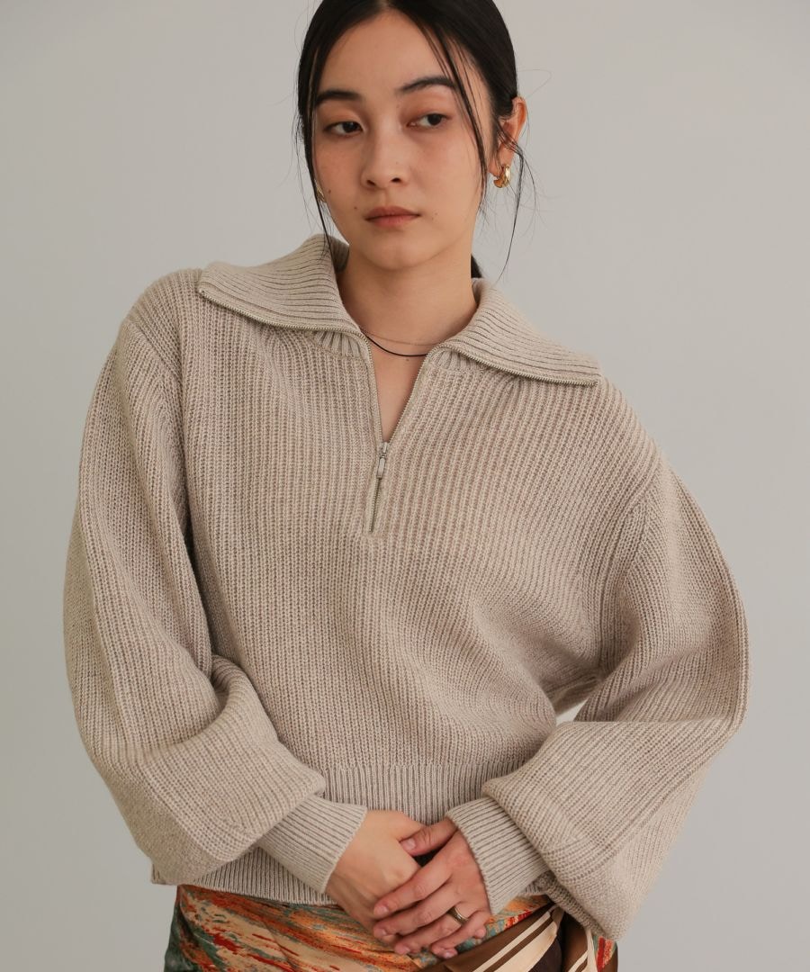 Half-zip Knit pullover | NEW ARRIVAL | TENTO online store（テント