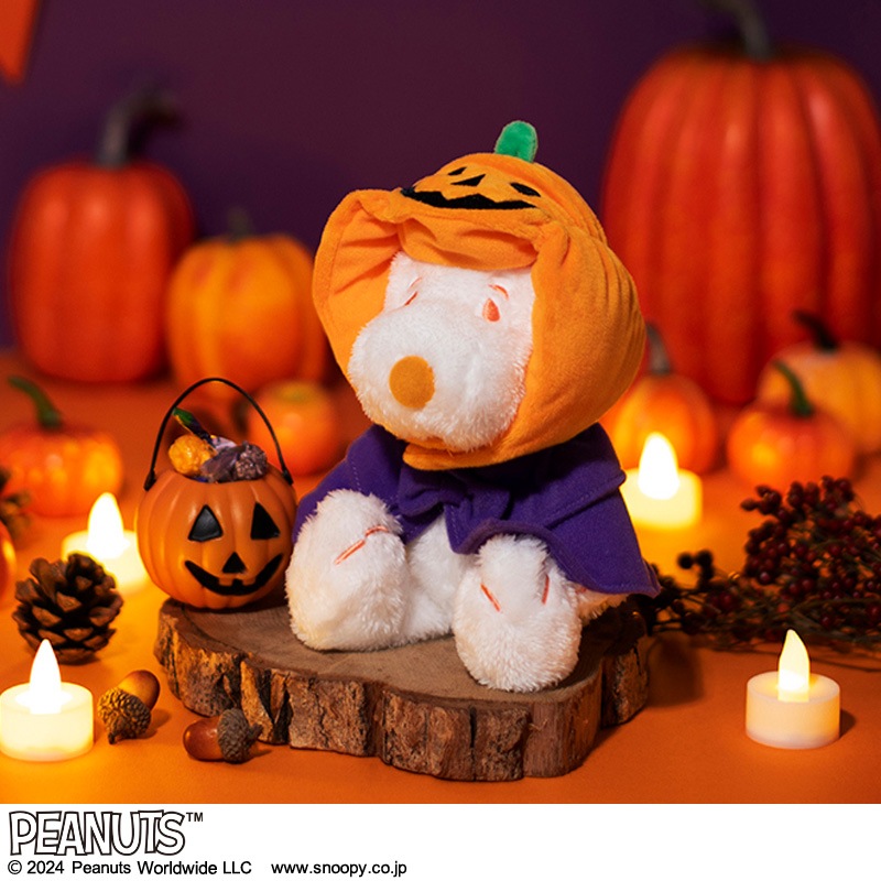 SNOOPY HAPPY HALLOWEEN！ パンプキンスヌーピーのぬいぐるみポーチ