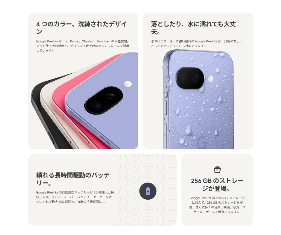 新品・開封済み」SIMフリー Google Pixel 9a 128GB [Obsidian] 本体