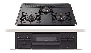 ガスコンロ タカラスタンダード TN36-60 ブラック ホーロートップ 3口