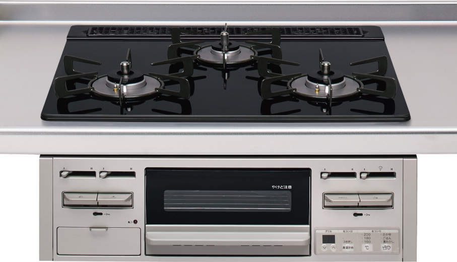 ガスコンロ クリナップ ZGFVK6R22USK-E 3口コンロ ガラストップタイプ