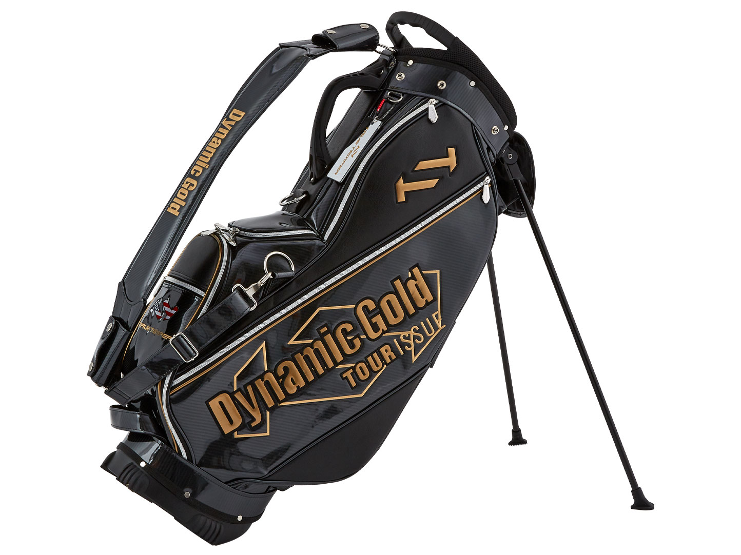 ダイナミックゴールドスタンドキャディーバッグ ブラック（2022