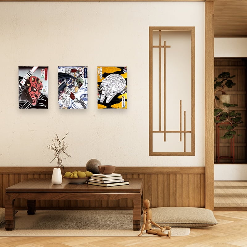 スター・ウォーズ 浮世絵ファブリックボード「星間大戦絵巻 ダース