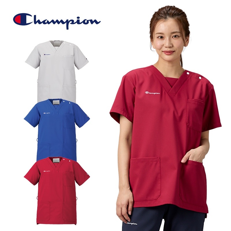 白衣 スクラブ（男女兼用） HS-8121 HS-8122 HS-8123 Champion