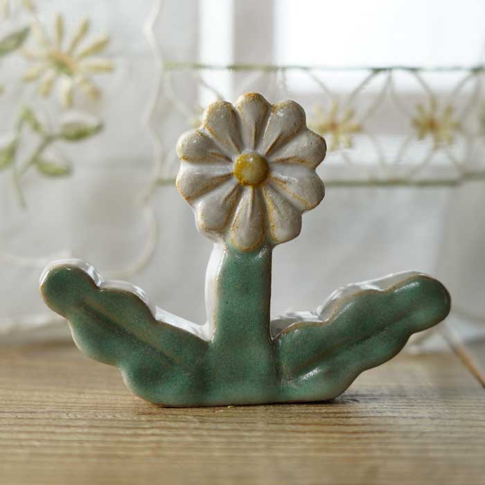 益子焼 お花のオブジェ【マーガレット】陶器 置き物 インテリア 雑貨