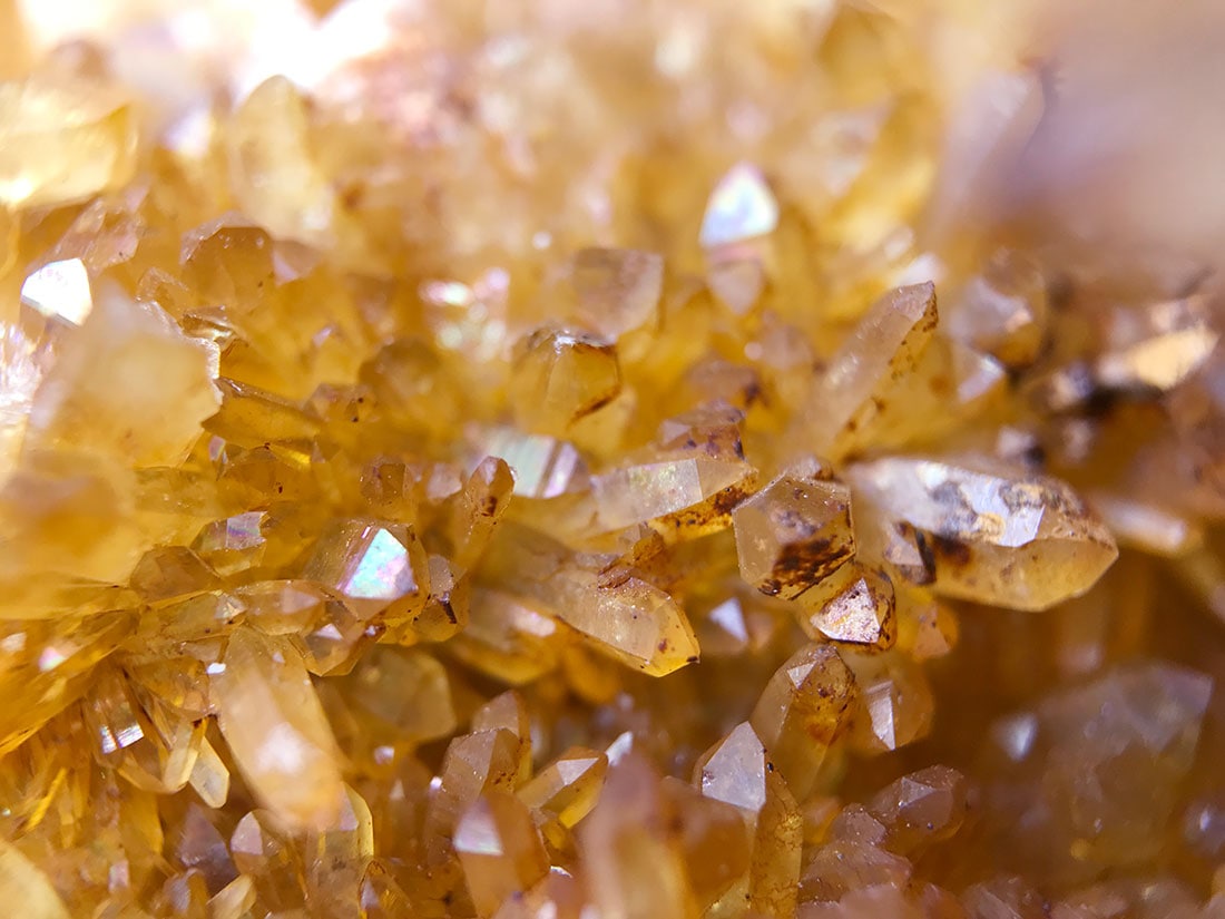 福島県蛍鉱山産 水晶クラスター (ゴールデンヒーラー)