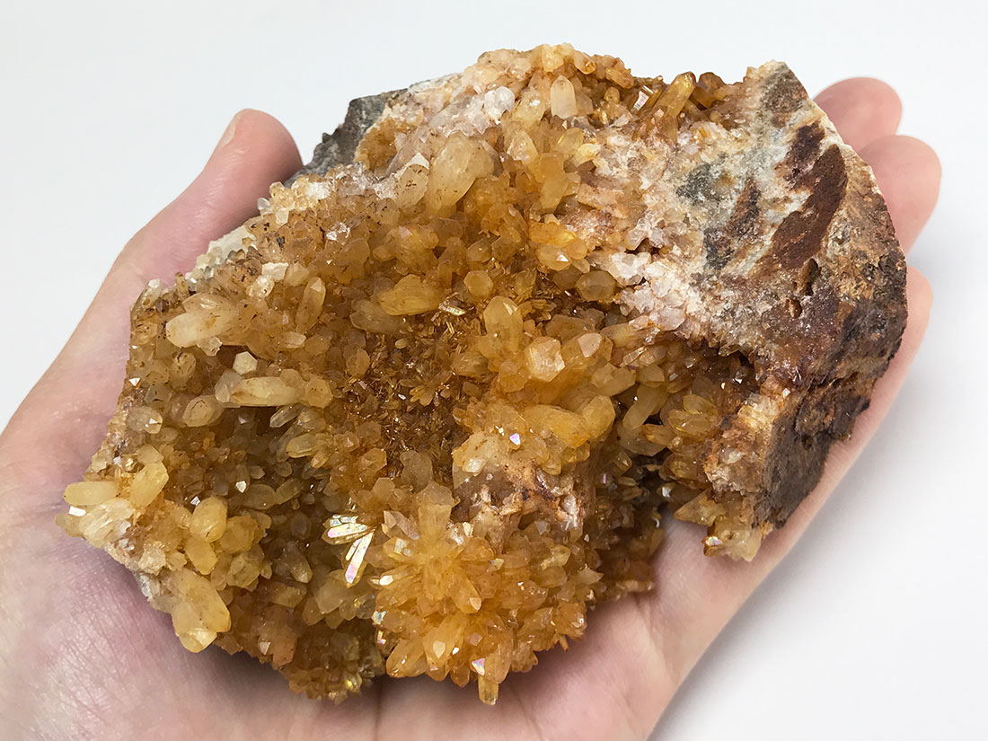 福島県蛍鉱山産 水晶クラスター (ゴールデンヒーラー)