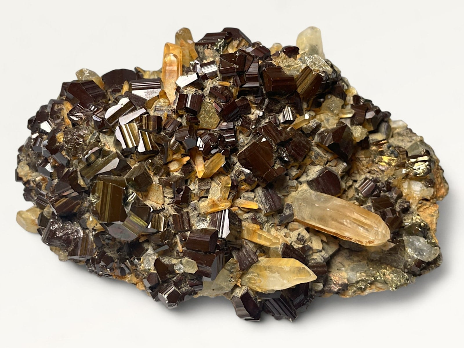 新産地レア! インドネシア産 パイライト/水晶クラスター