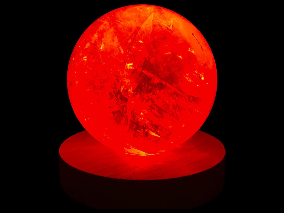 LEDライト付き木製台座Sサイズレインボー色 アソート