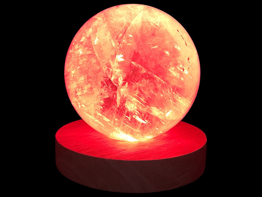 LEDライト付き木製台座Sサイズレインボー色 アソート