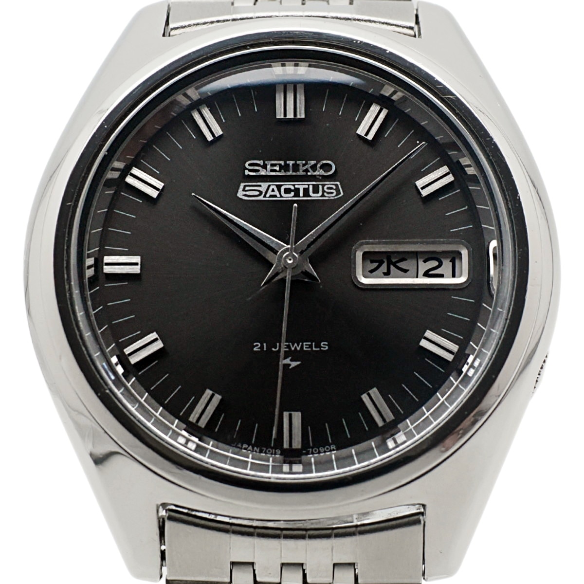 セイコー 5アクタス 7019-7060 グレー文字盤 自動巻 OH済 昭和45年/1970