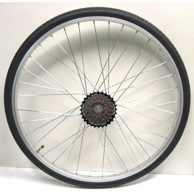 ワールド 26×1.5インチ リアホイール アルミリム 外装6段(13C) タイヤ