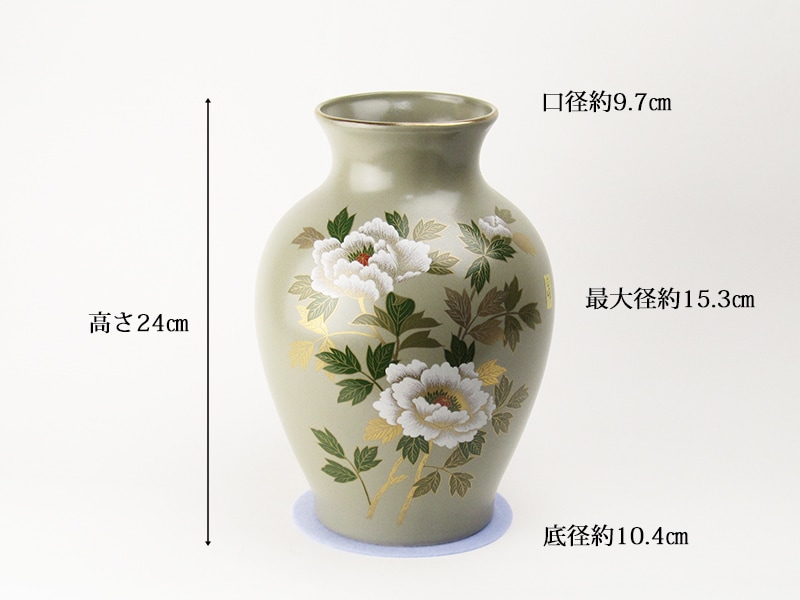 花瓶 美濃焼 白牡丹（しろぼたん）｜お仏壇のよねはら公式通販
