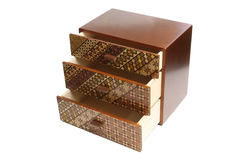 三つ引き箪笥 | 小引き出し | 寄木細工専門店 箱根丸山物産