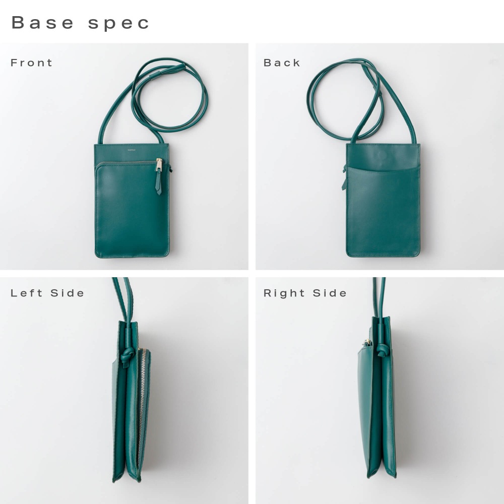 Y-STYLE 魔法の収納 スマホショルダー 【ライトグレー/グリーン