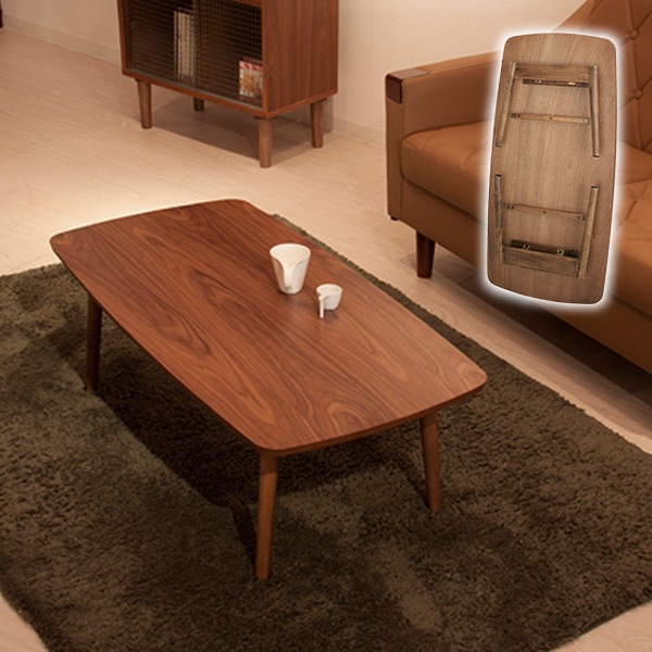 ユアサプライムス.com｜折りたたみ センターテーブル ウォールナット