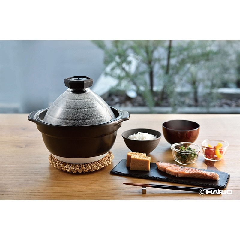 ユアサプライムス.com｜ハリオ フタがガラスのご飯釜 2～3合 GNR-200