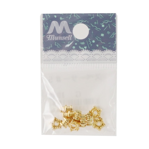 手芸金具 『スペーサー #8 ゴールド 10個入り』 ビーズ,金具・留め具