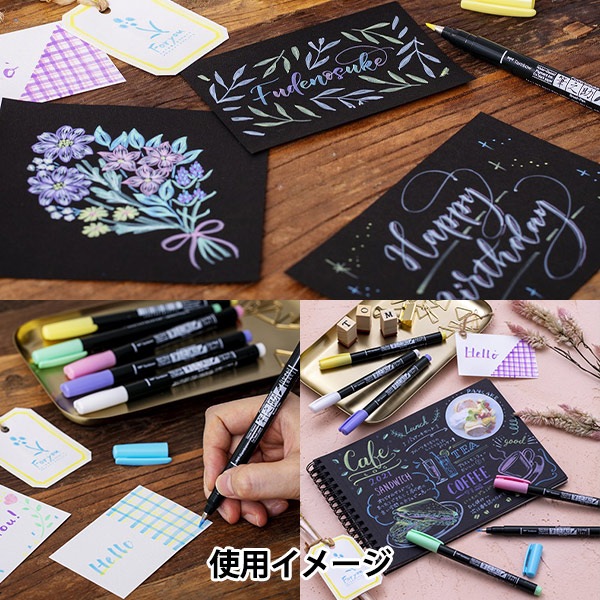 画材 『水性サインペン 筆之助しなやか 6色セット WS-BS6C』 Tombow