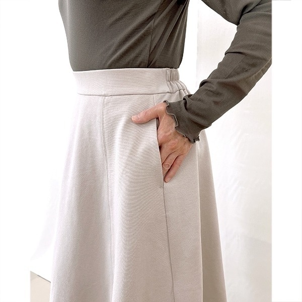 スカート 『ポンチニットフレアスカート ライトグレー SA00183-50-LG