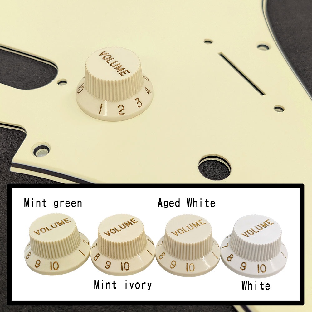 YJB PARTS】 ストラトノブセット(1V2T) Vintage Mint Ivory インチミリ