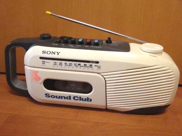 SONY ソニー ラジオ カセット Sound Club CFM-101 AM FM TV ラジカセ