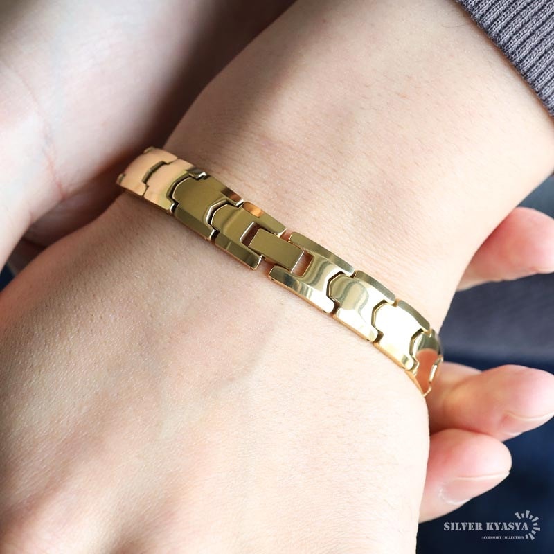 タングステン 磁気ブレスレット ヘマタイトビーズ付き [b949