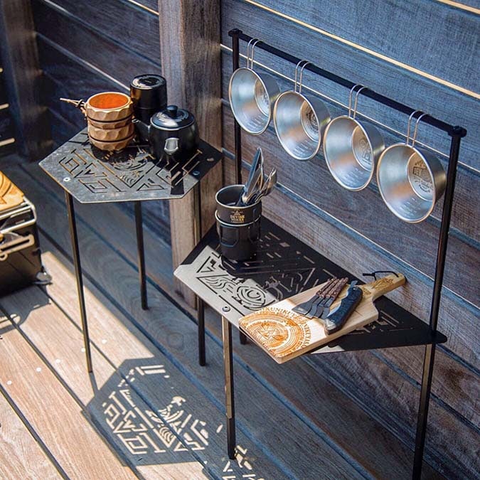 デバイスワークス X ANCAM メタヘキテハーフ 焚き火ハンガー デバイス